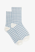 Blue gingham sox