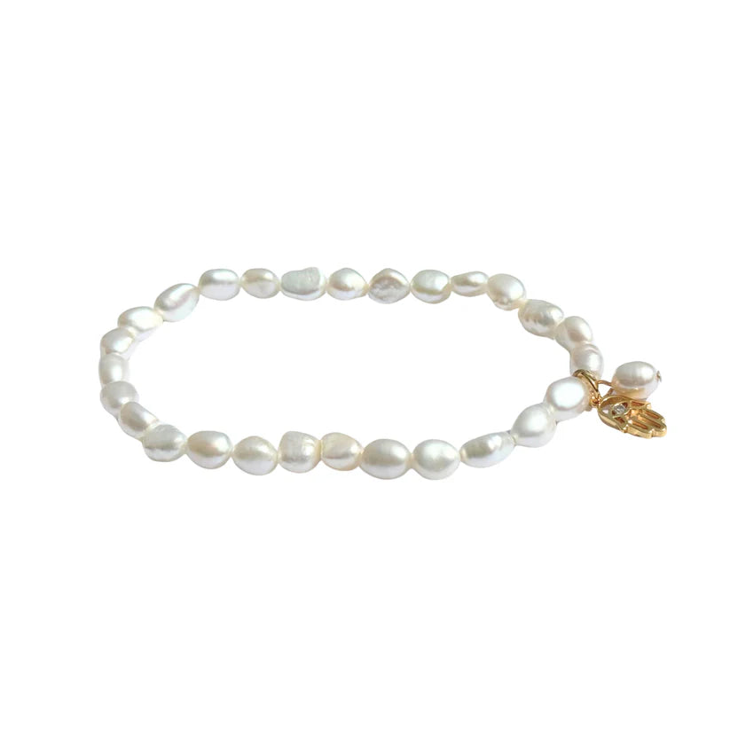 Lindi Kingi Beaded Bracelet/Baroque Pearl