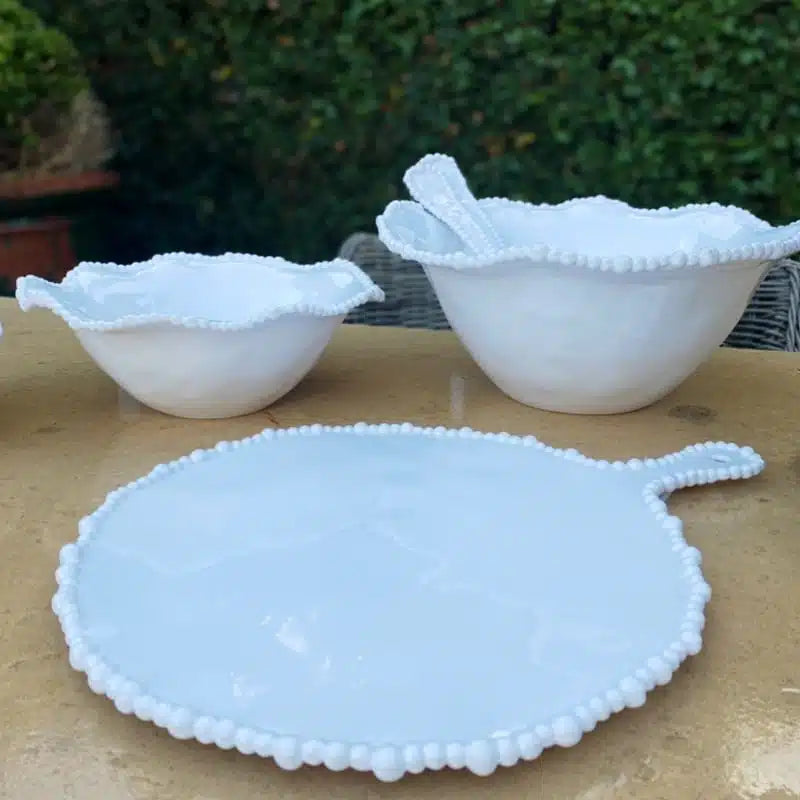 Melamine Pearl Bowl 36cm - White