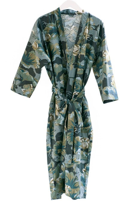 Waterlily Housecoat - Ocean - Small/Medium