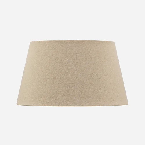 Raw Linen Tapered Drum Lampshade - 41cm