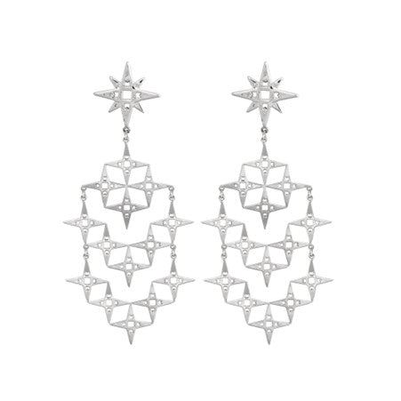 Stardust Earrings - Platinum